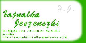 hajnalka jeszenszki business card